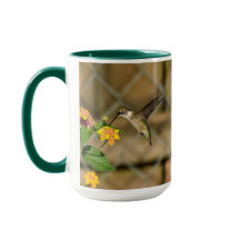 Hummingbird on Lantana 15 oz Mug