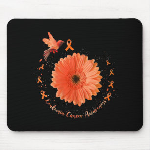 Hummingbird Orange Sunflower Leukaemia Cancer Awar Mouse Mat