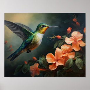 Hummingbird Painting Art Print Poster