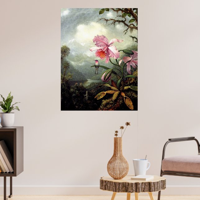 Hummingbird Perched, fine art, Poster (Living Room 3)