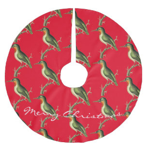 Hummingbird Perched Thunder_Cove  Brushed Polyester Tree Skirt