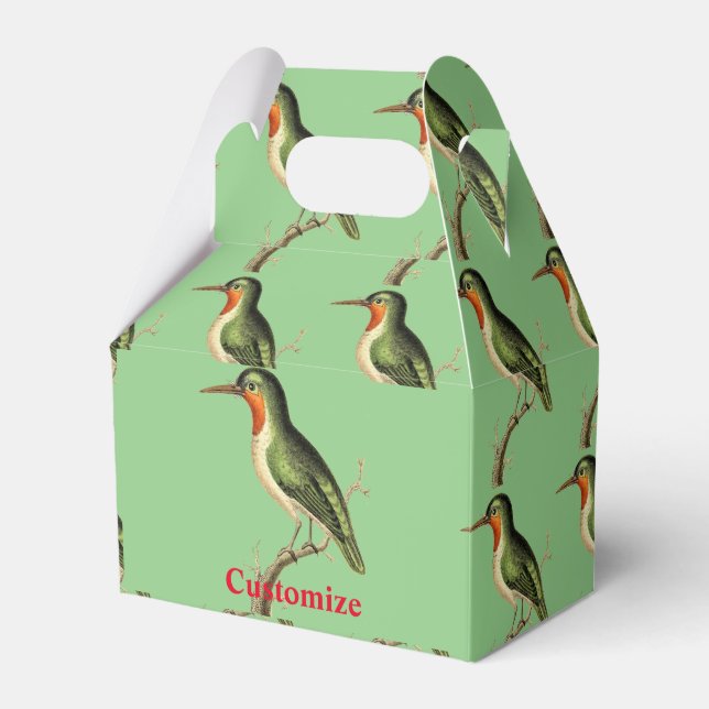 Hummingbird Perched Thunder_Cove  Favour Box (Front Side)