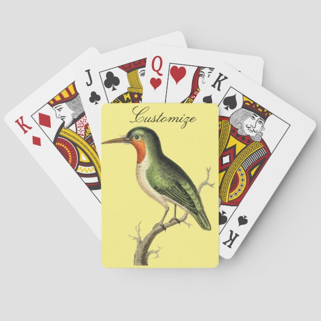 Hummingbird Perched Thunder_Cove Playing Cards (Back)