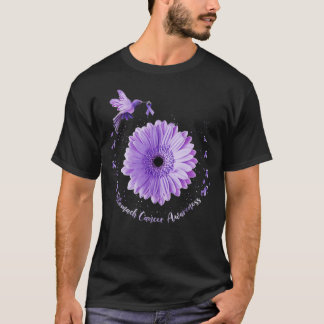 Hummingbird Periwinkle Sunflower Stomach Cancer Aw T-Shirt