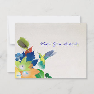 Hummingbird Personalised Notecard