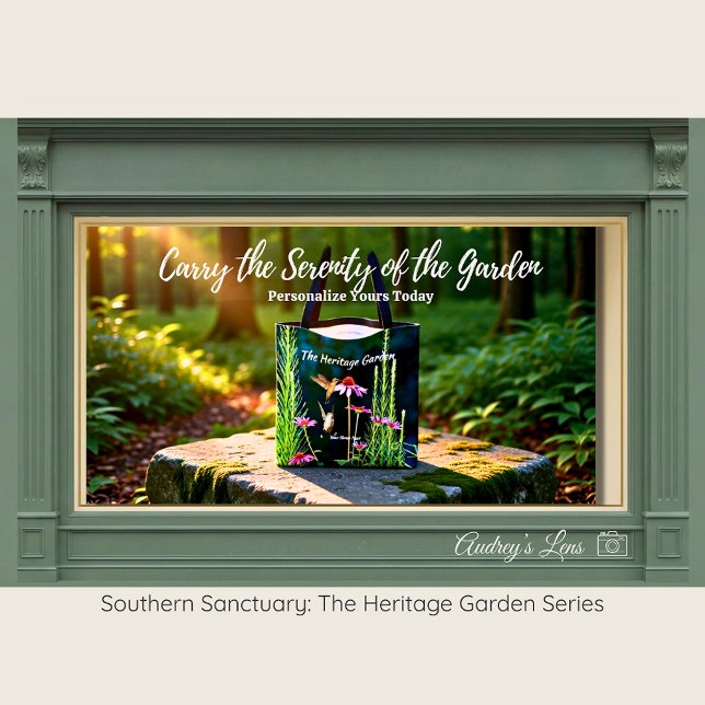 Hummingbird & Pink Coneflower Botanical Tote Bag (Creator Uploaded)