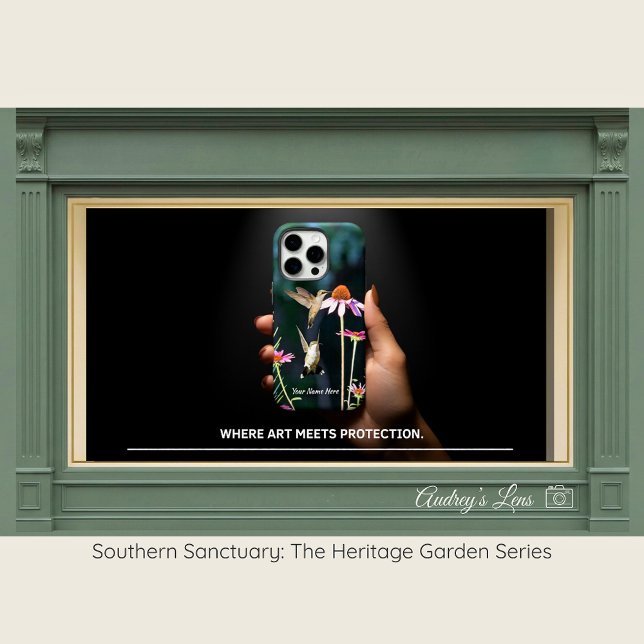 Hummingbird & Pink Coneflower iPhone 16 Pro Case (Creator Uploaded)