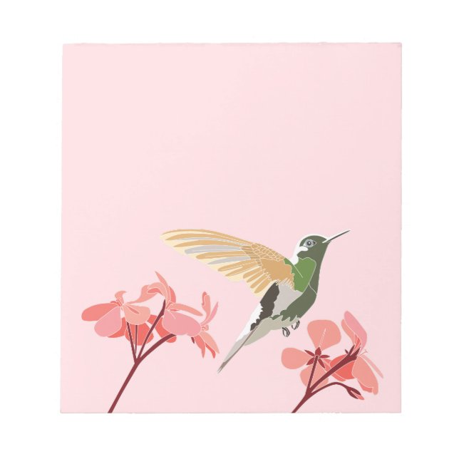 Hummingbird - Pink Notepad (Front)