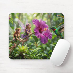 Hummingbird Pixie Helpers Mouse Mat