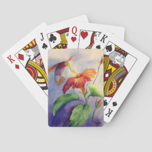 Hummingbird playing cards