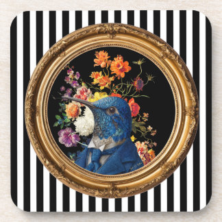 Hummingbird Portrait Wall Art Print Coaster