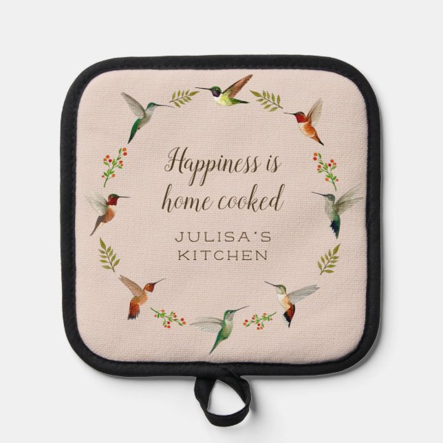 Hummingbird Pot Holder (Front)