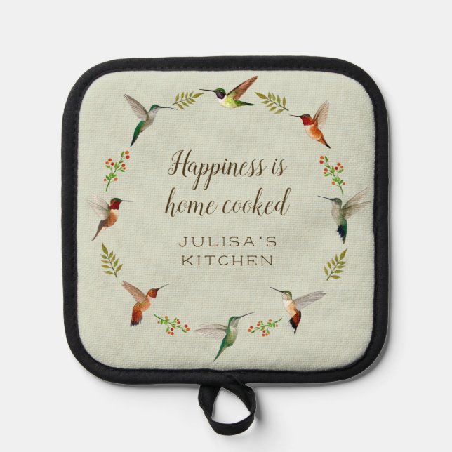 Hummingbird Pot Holder (Front)