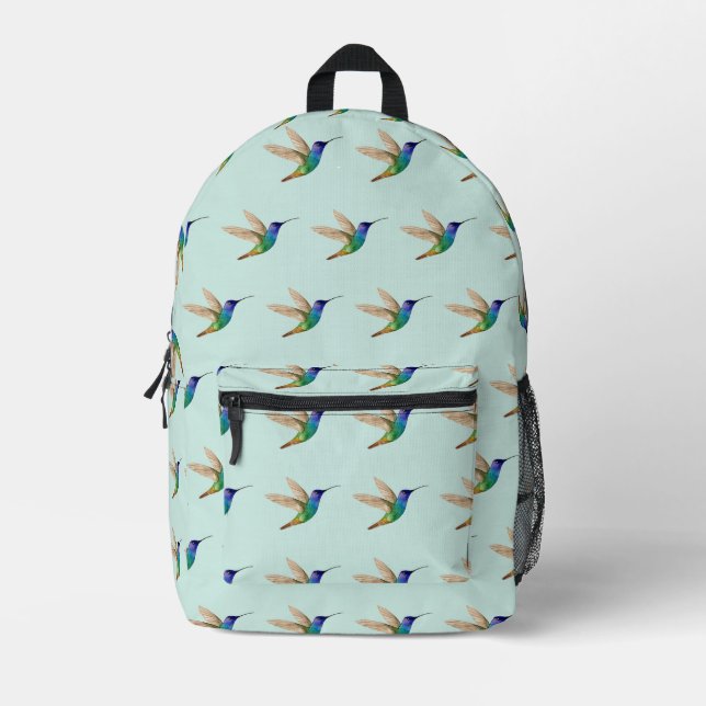 Hummingbird Printed Backpack (Front)