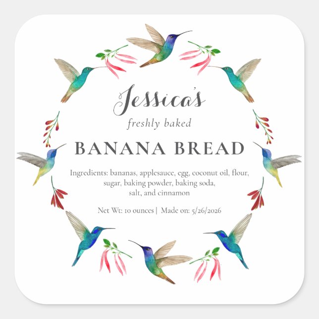 Hummingbird Product Label (Front)