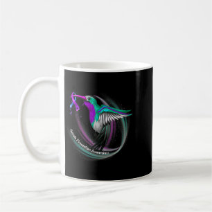 Hummingbird Purple Blue Ribbon Suicide Prevention Coffee Mug