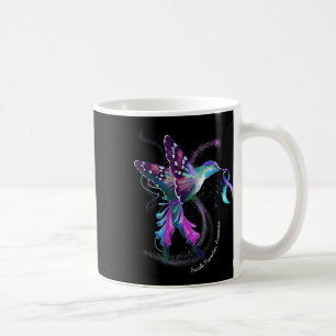 Hummingbird Purple Ribbon Suicide Prevention Aware Coffee Mug