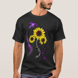 Hummingbird Purple Sunflower Ulcerative Colitis Aw T-Shirt