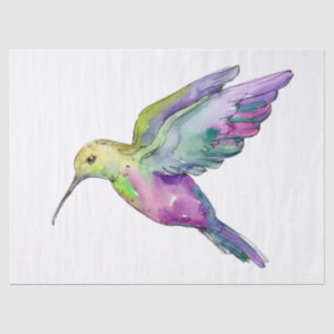 Hummingbird Rainbow Colour Watercolor Art Tissue Paper