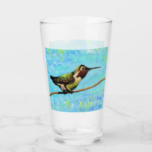 Hummingbird Ready to Fly Painting Glass