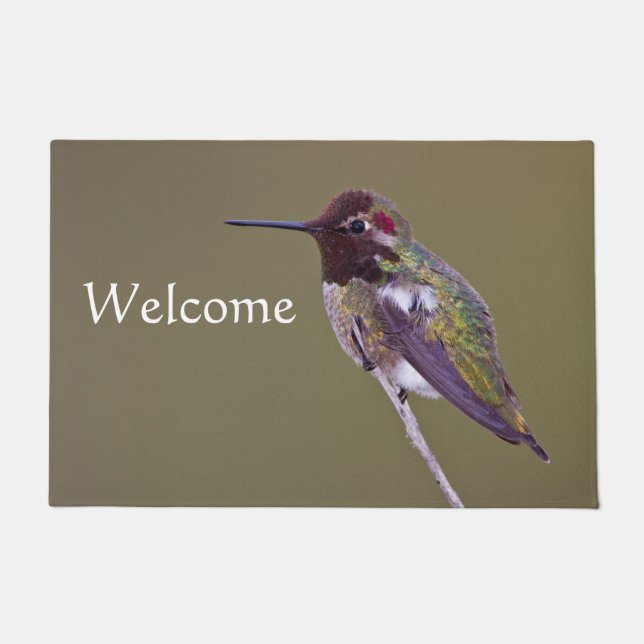 Hummingbird resting doormat (Front)