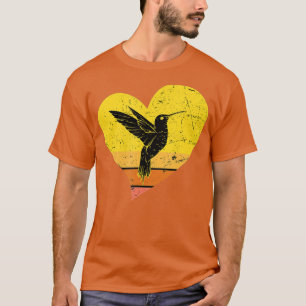 Hummingbird Retro Vintage Heart Humminbird Bird T-Shirt