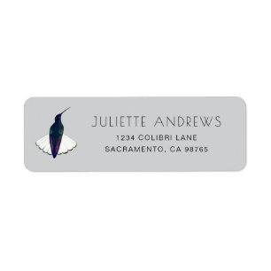 Hummingbird Return Address Label