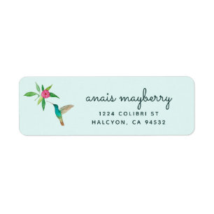 Hummingbird Return Address Label
