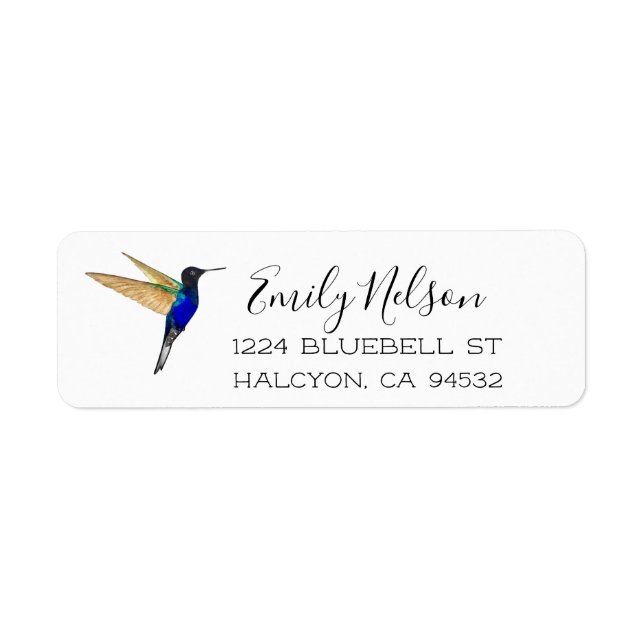 Hummingbird Return Address Label (Front)