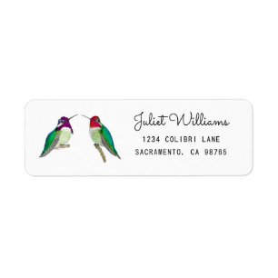 Hummingbird Return Address Label