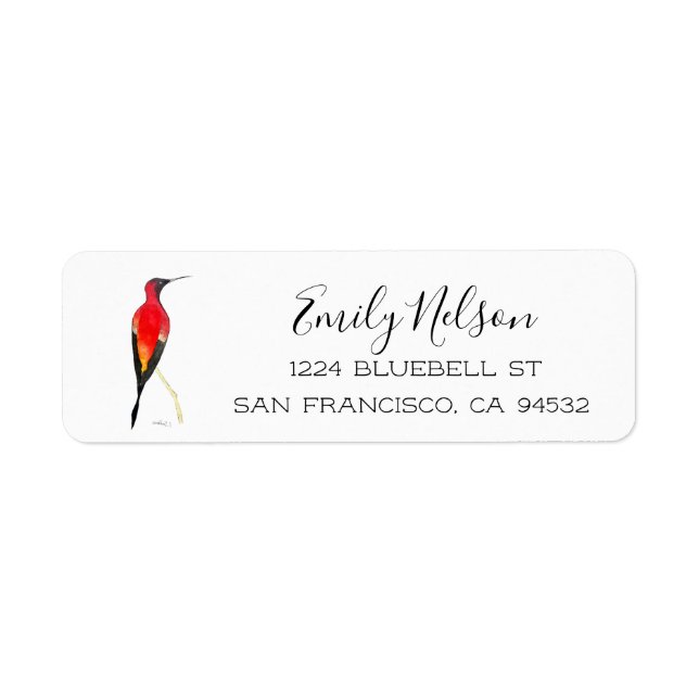 Hummingbird Return Address Label (Front)