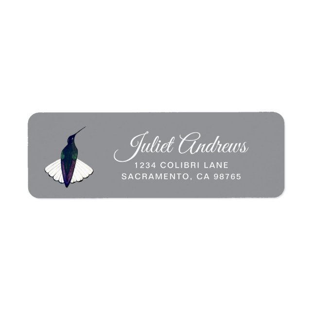 Hummingbird Return Address Label (Front)