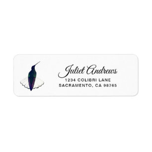 Hummingbird Return Address Label