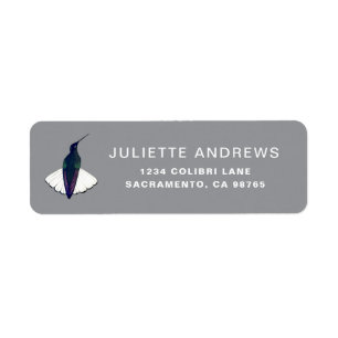 Hummingbird Return Address Label