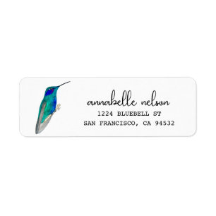 Hummingbird Return Address Label