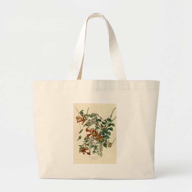 Hummingbird Ruby Throated Audubon Bird Large Tote Bag (Front)