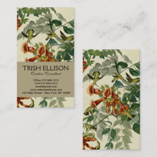 Hummingbird Ruby Throated Audubon Business Card