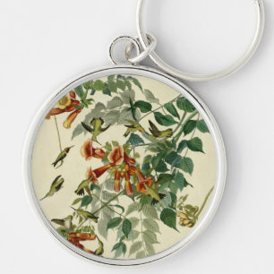 Hummingbird Ruby Throated Audubon Key Ring