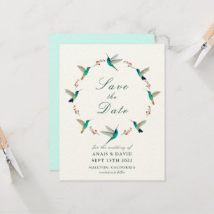 Hummingbird Save the Date Card