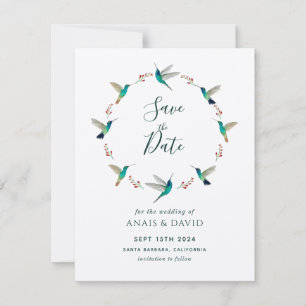 Hummingbird Save the Date Card