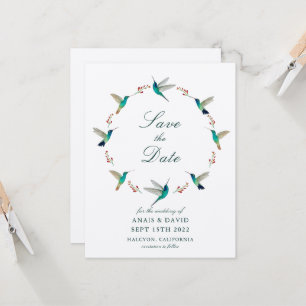 Hummingbird Save the Date Card
