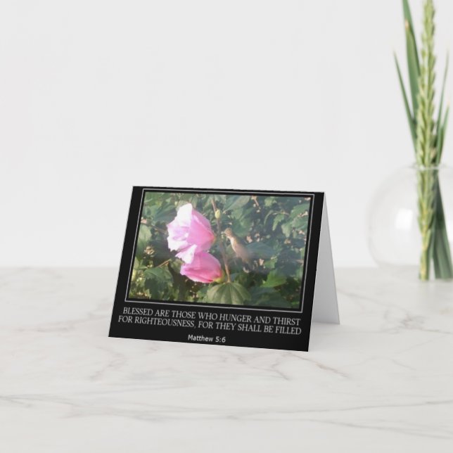 Hummingbird Scripture Note Card (Front)