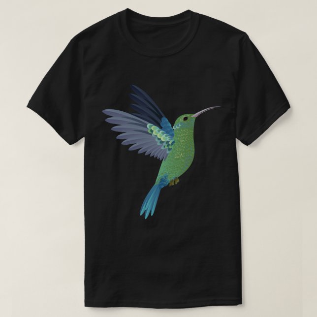Hummingbird Shirt Womens Summer Birthday Gift Humm (Design Front)