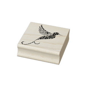 Hummingbird silhouette art stamp