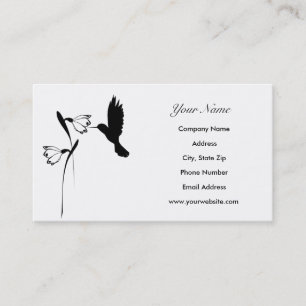Hummingbird Silhouette Business Cards