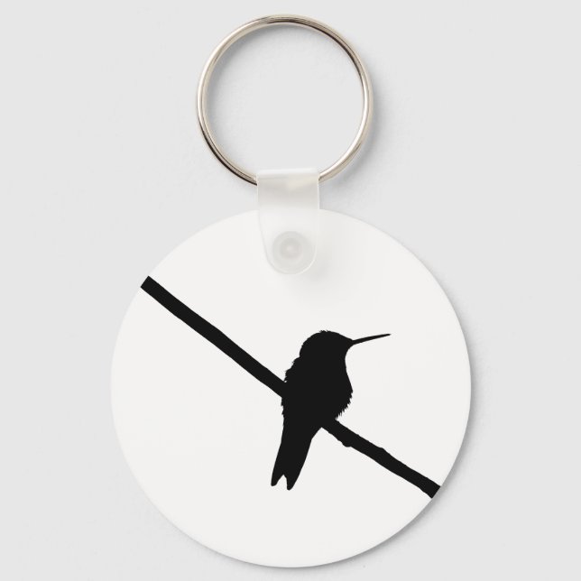 Hummingbird Silhouette Key Ring (Front)
