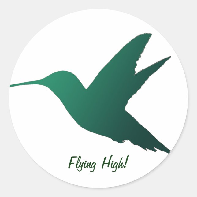 Hummingbird Silhouette Sticker (Front)