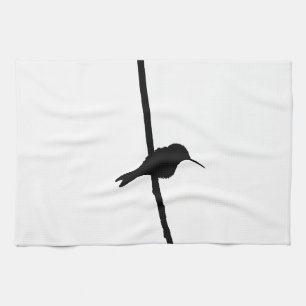 Hummingbird Silhouette Tea Towel