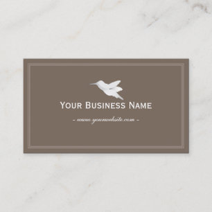 Hummingbird Simple Plain Brown  Business Card
