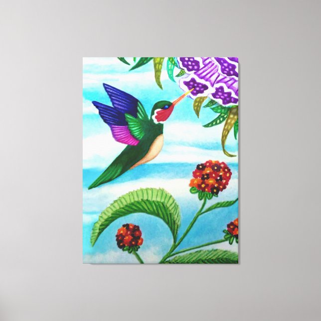 Hummingbird Skys Canvas Print (Front)